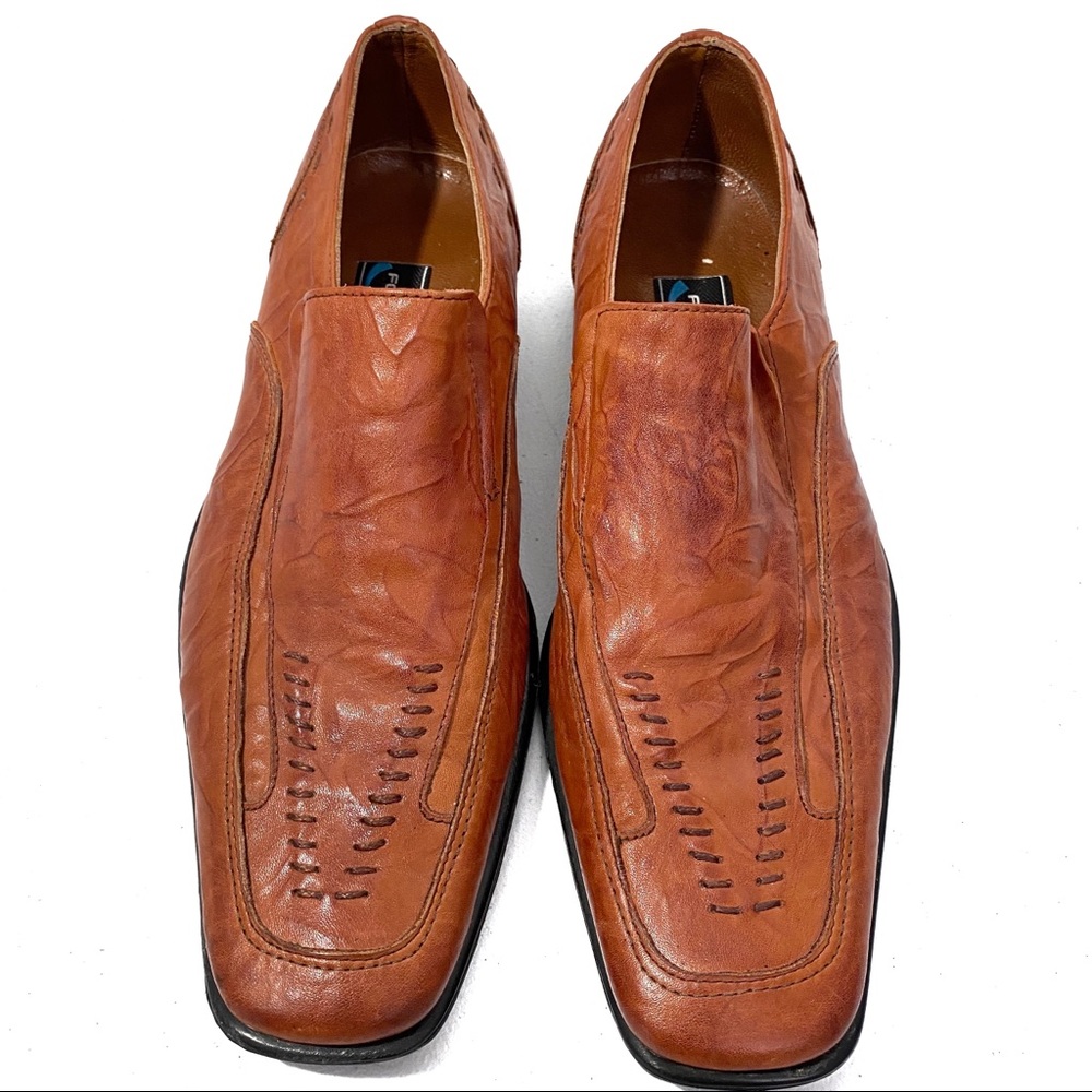 3/$10 Foremost Dress Shoes 7 (40) Brown Leather - Picture 4 of 10